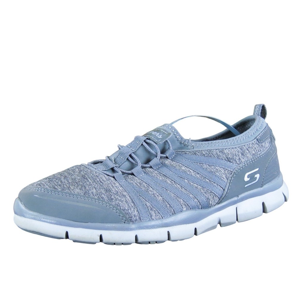 SKECHERS Women's Bungee Sneaker‎ Gray Fabric Sz 9 Medium  Used 2025